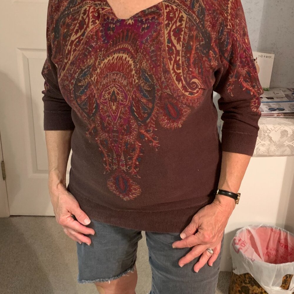 Chaps 3/4 Length Sleeve Sweater